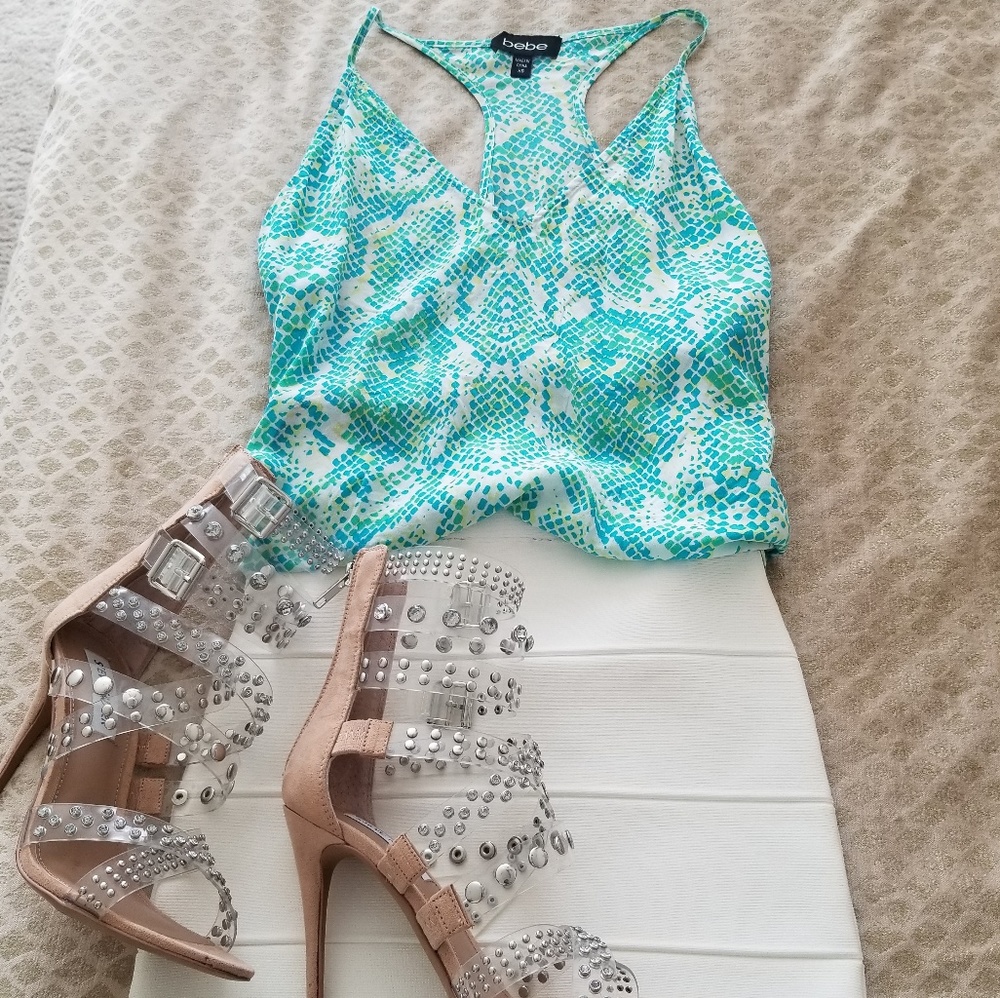 Bebe snake print camisole